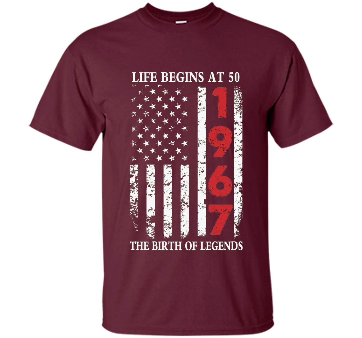 1967 The Birth Of Legends American Flag T-Shirt, 50th Gift cool shirt