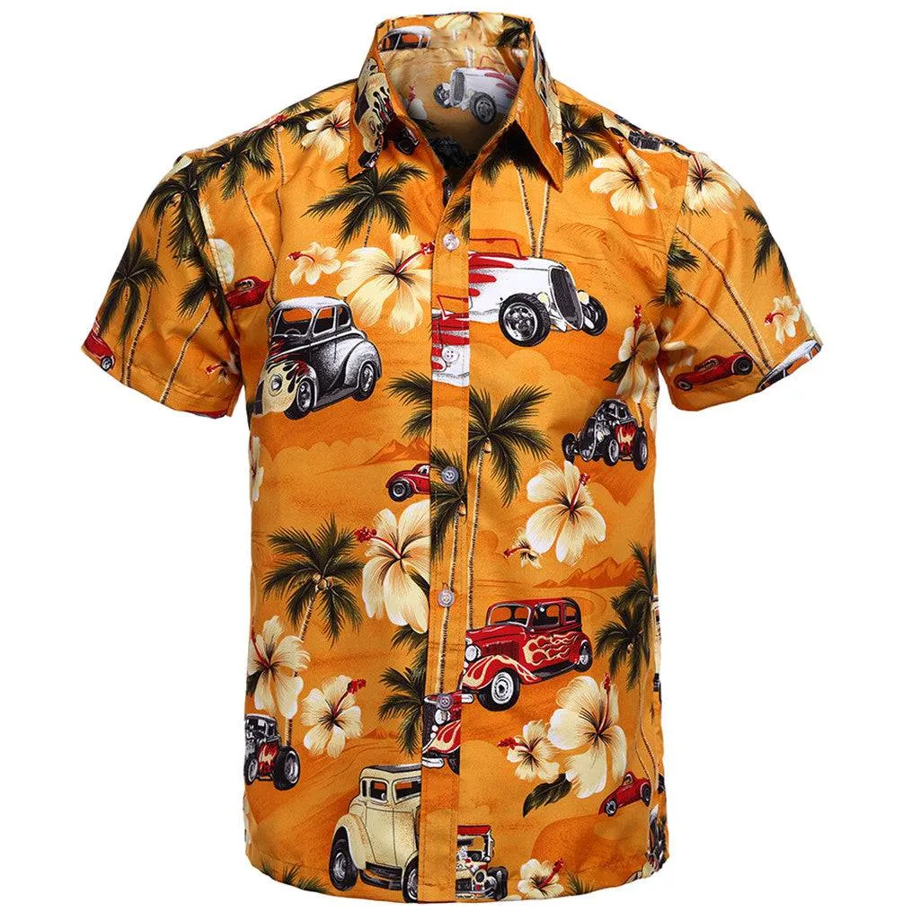 Abstract Printed Short Sleeve Men's Shirt - GlamzLife