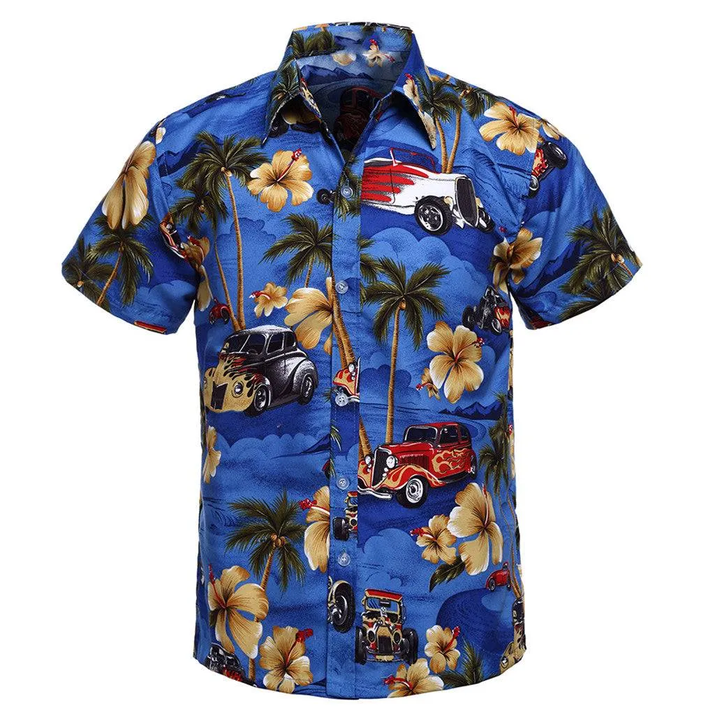 Abstract Printed Short Sleeve Men's Shirt - GlamzLife