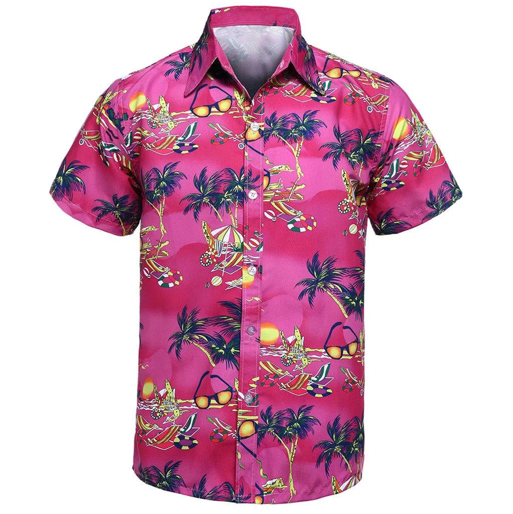 Abstract Printed Short Sleeve Men's Shirt - GlamzLife