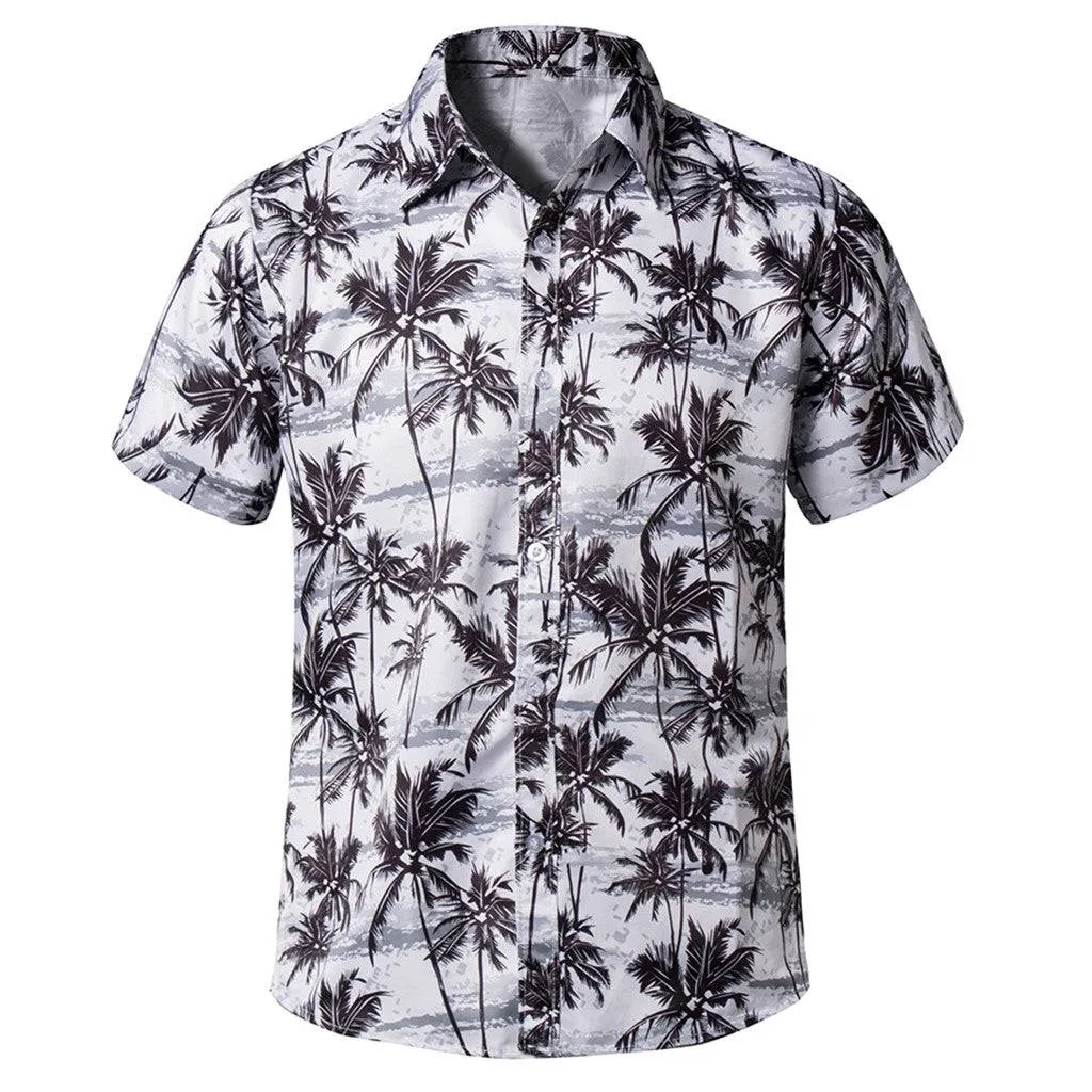 Abstract Printed Short Sleeve Men's Shirt - GlamzLife