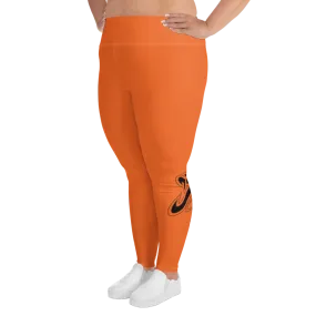 Athletic Apparatus Orange Black logo White stitch V3 Plus Size Leggings