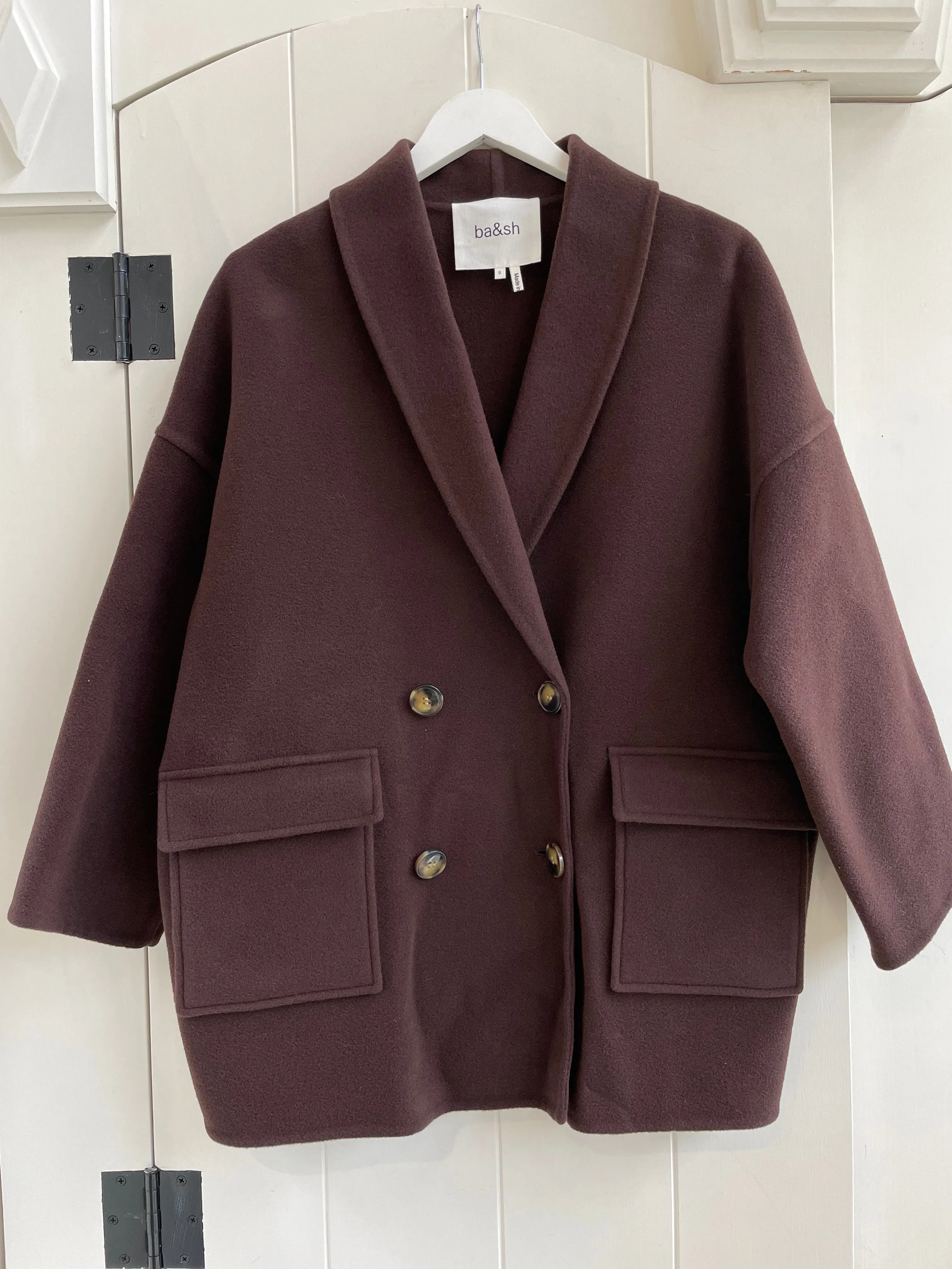 ba&sh - Ginta - Ball-shaped Coat in Choco