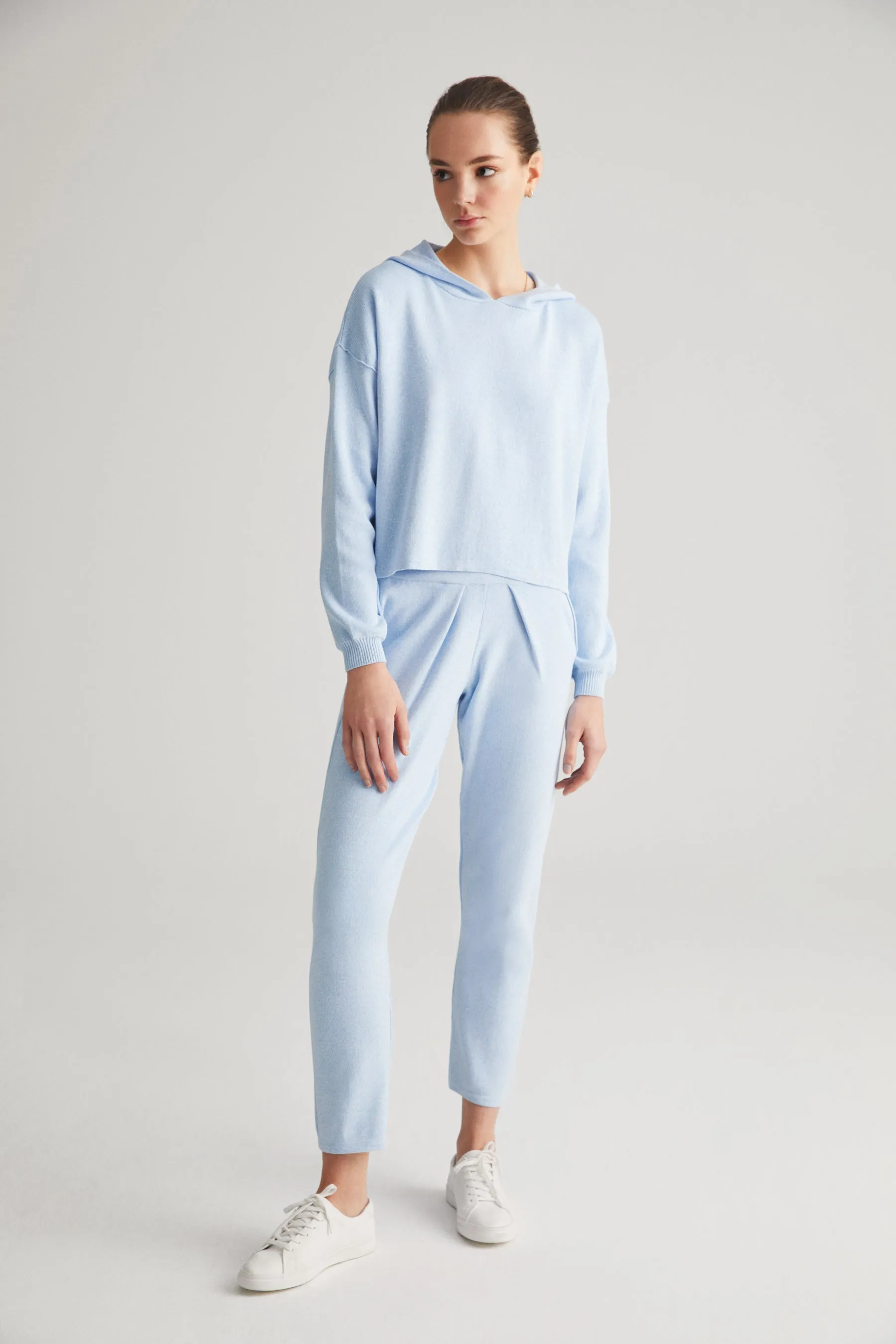 Baby Blue Cotton Joggers