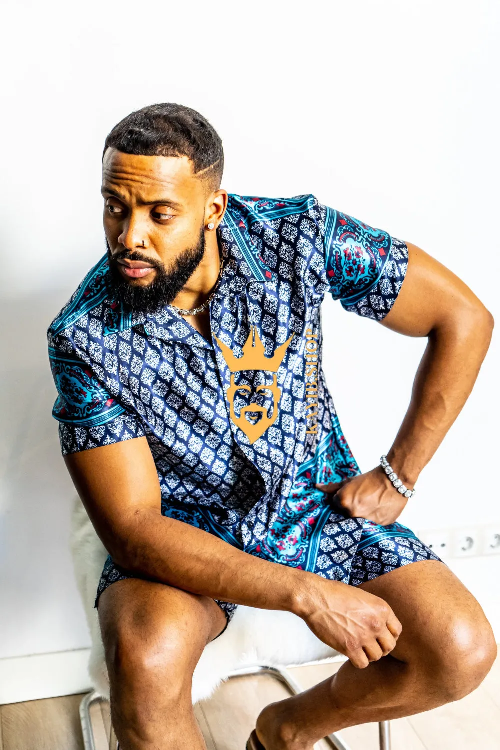 Barocco Print Silk Set 2PCS - Elevate Your Style with Luxurious Comfort - Personalize for the Perfect Fit!