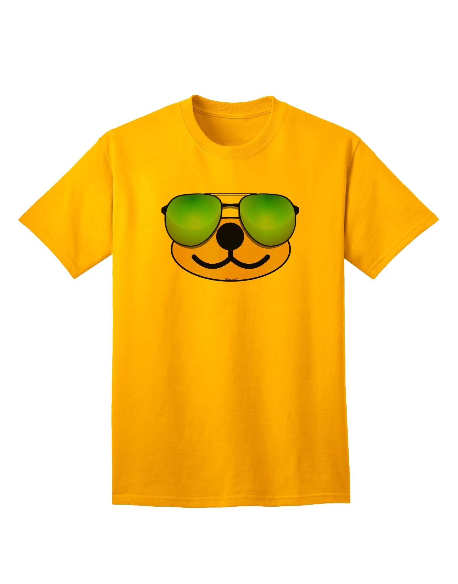 Beartholomew Cool Sunglasses Adult T-Shirt by Kyu-T Face