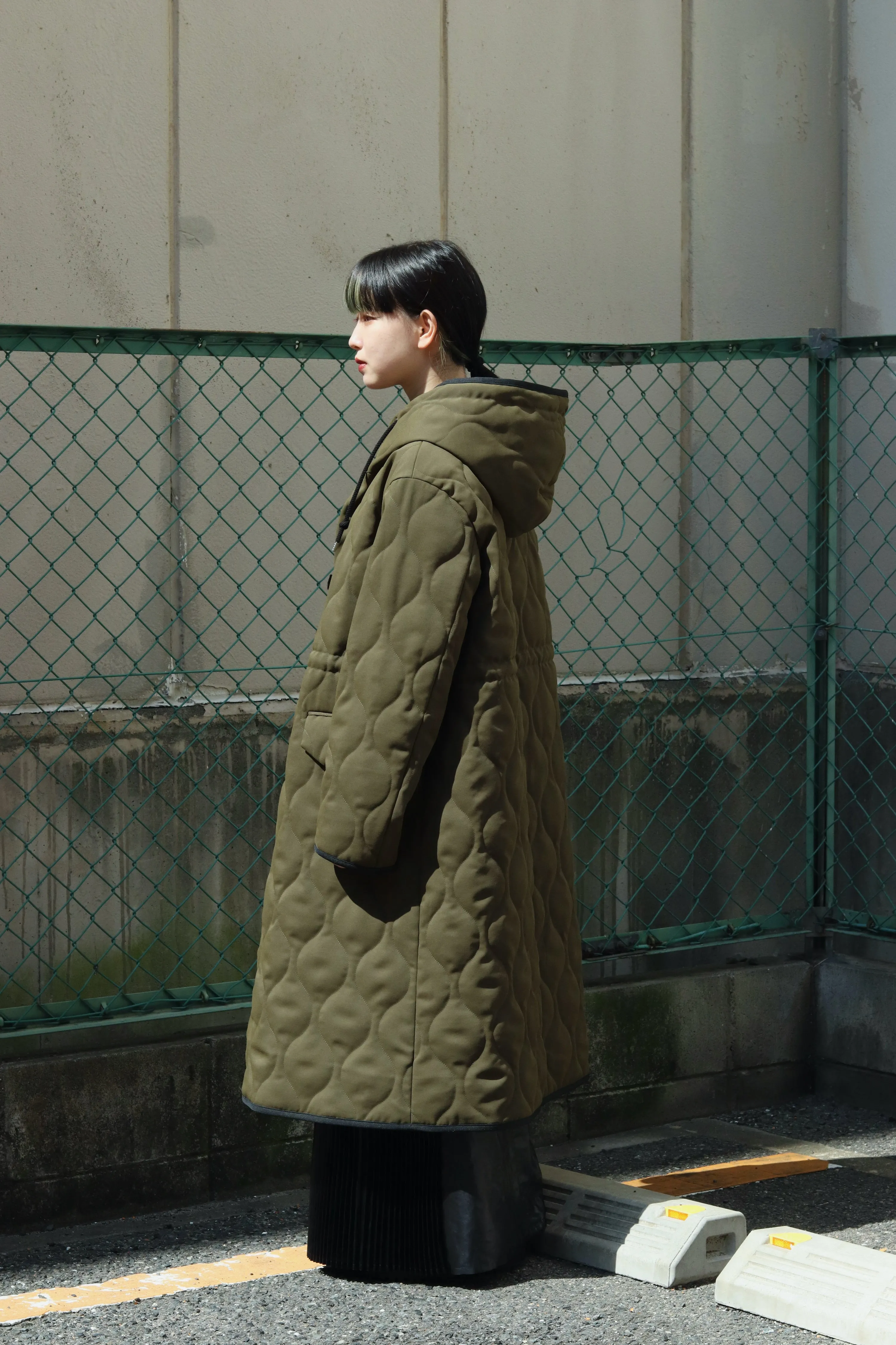 BELPER  QUILTING DUFFLE COAT（KHAKI）