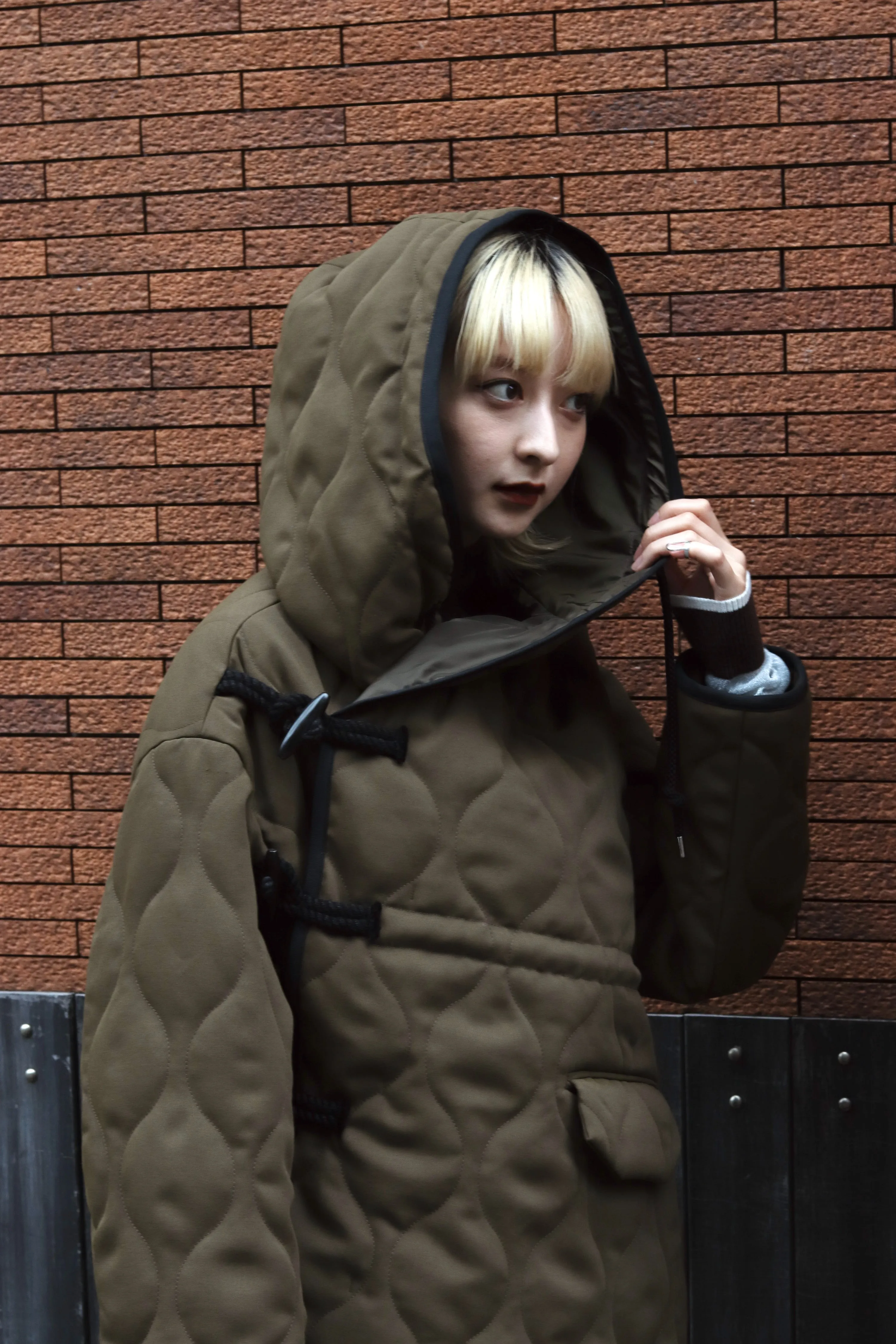 BELPER  QUILTING DUFFLE COAT（KHAKI）