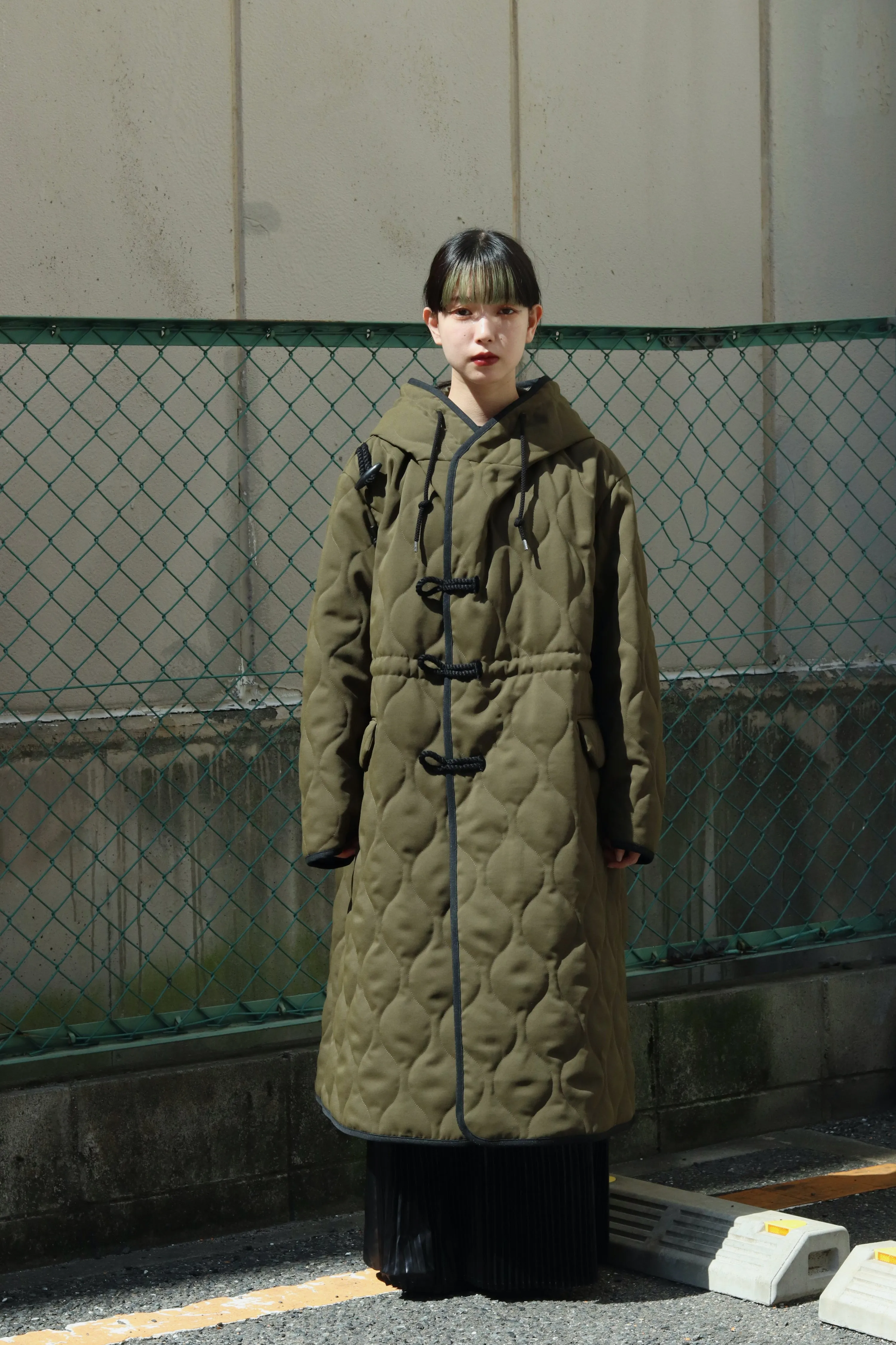 BELPER  QUILTING DUFFLE COAT（KHAKI）