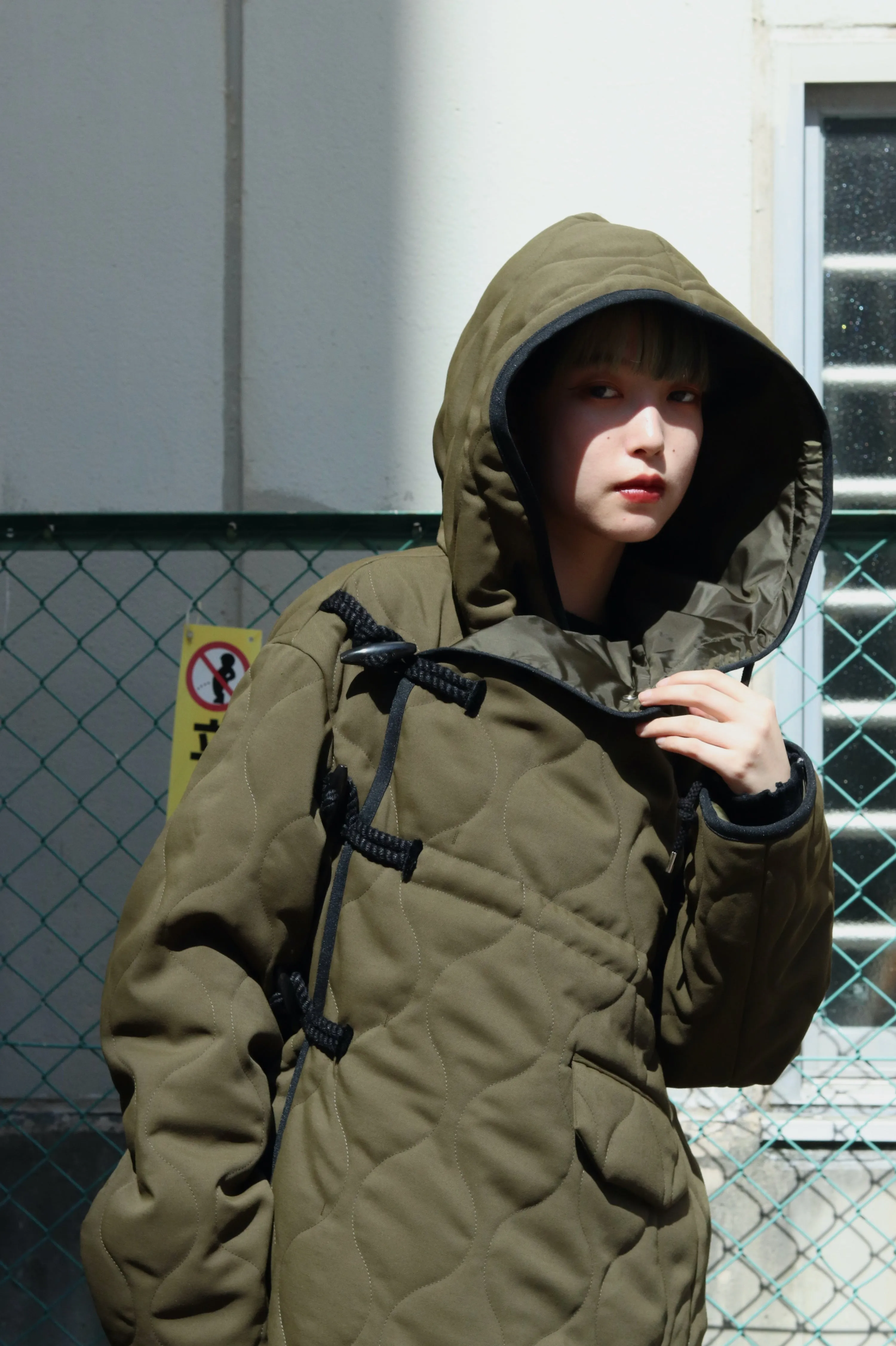 BELPER  QUILTING DUFFLE COAT（KHAKI）
