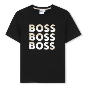 Black Triple Logo T-Shirt
