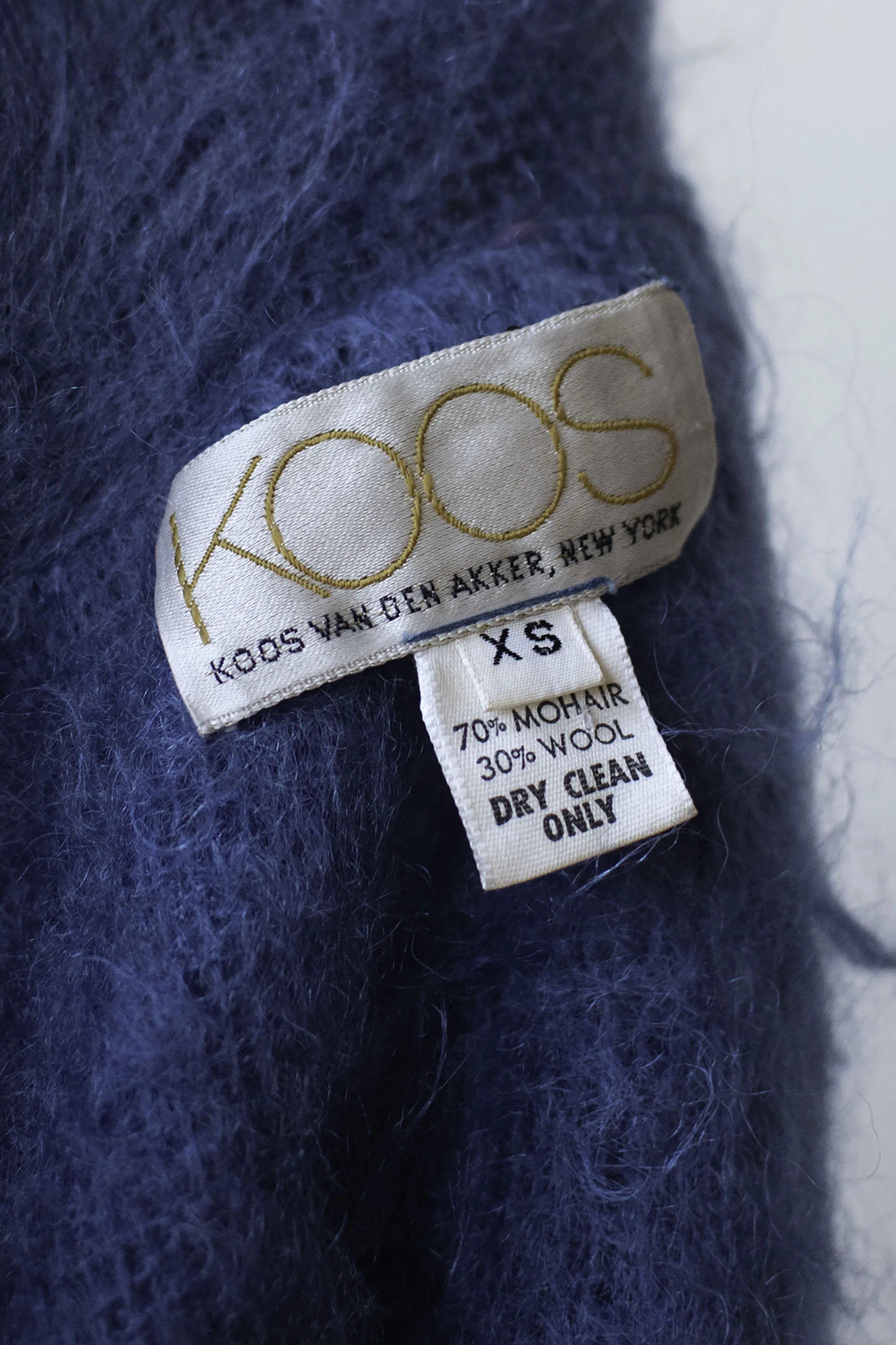 Blue Mohair Coat | Koos Van Den Akker