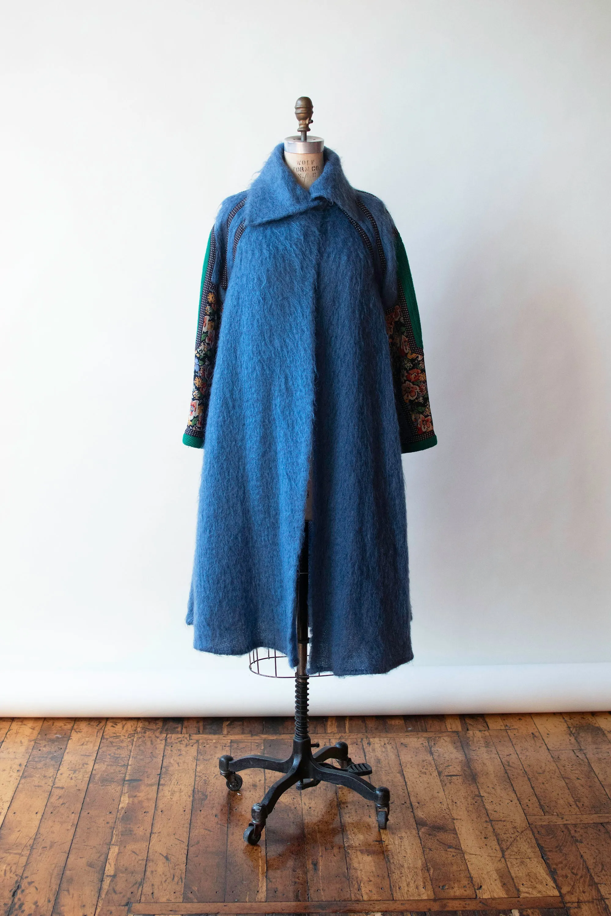 Blue Mohair Coat | Koos Van Den Akker