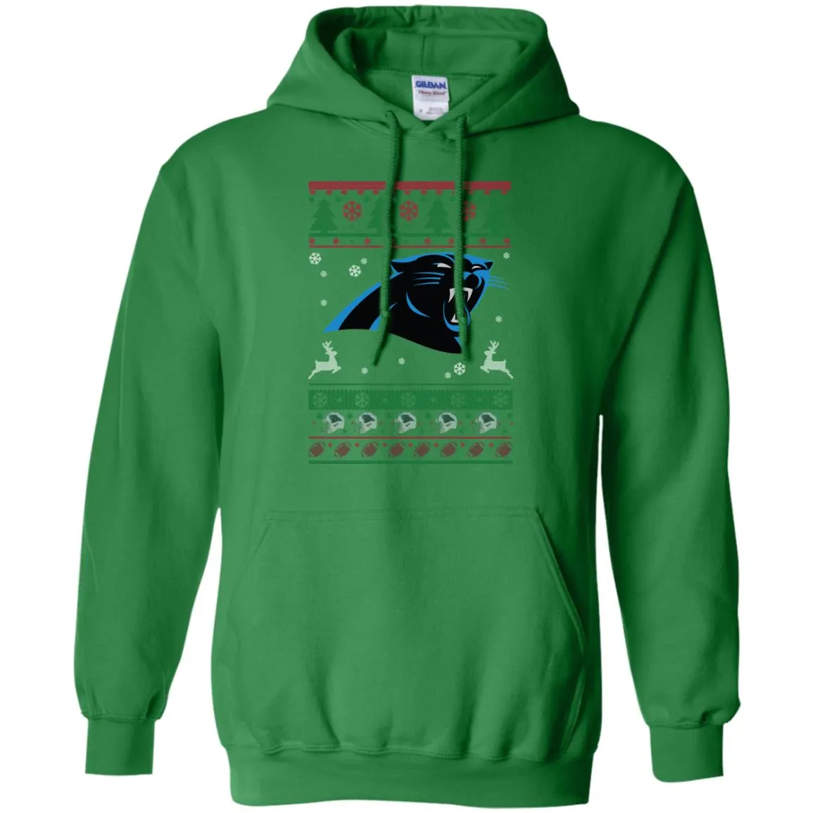 Carolina Panthers Logo Football Teams Ugly Christmas Sweater Men Pullover Hoodie