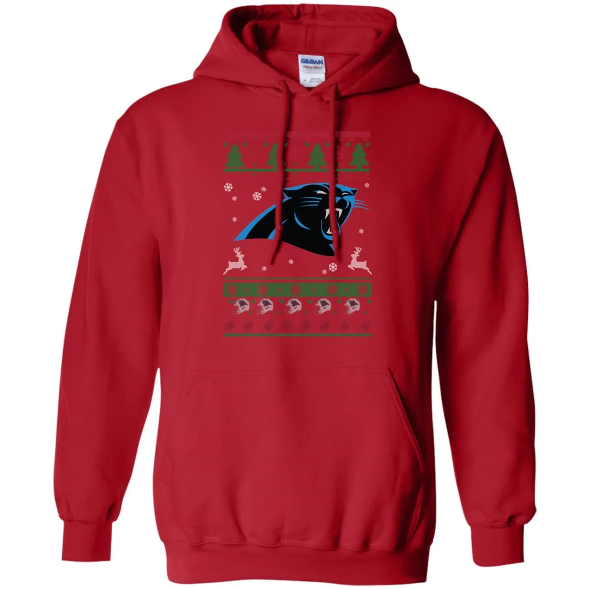 Carolina Panthers Logo Football Teams Ugly Christmas Sweater Men Pullover Hoodie
