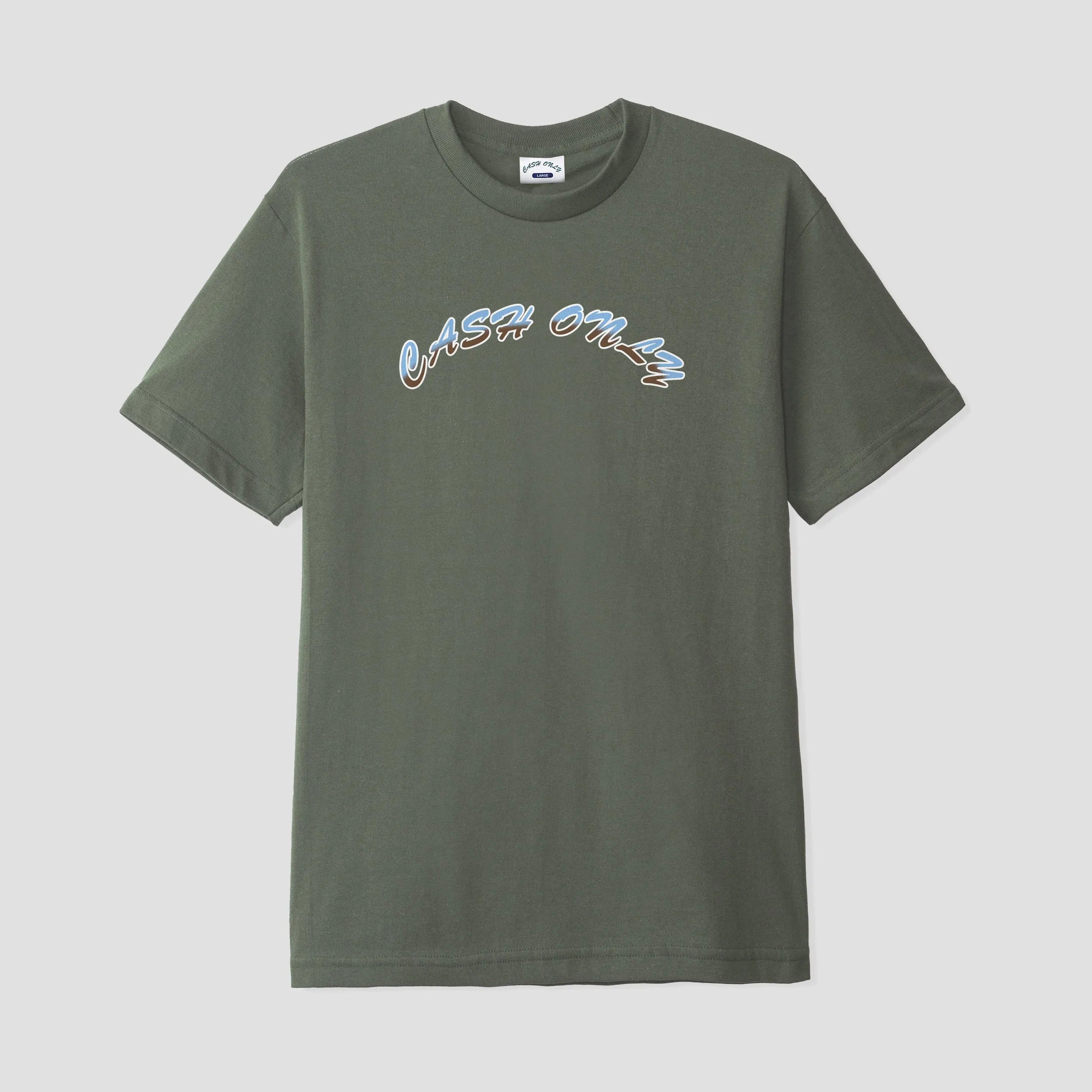 Cash Only Logo T-Shirt Army