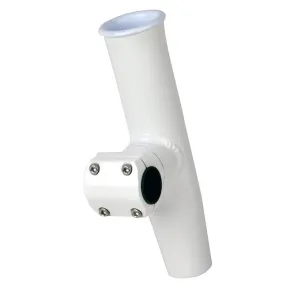 C.E. Smith Adjustable Mid Mount Rod Holder - 1-1/4" or 1-5/16" OD - White Powder Coat Aluminum with Sleeve & Hex Key - P/N 53774