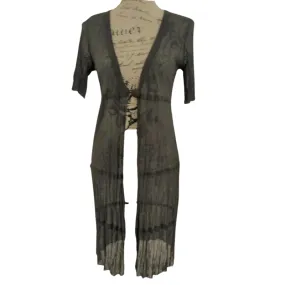 Charcoal fine mesh layering coat-10