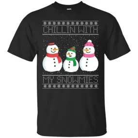 Chillin With My Snowmies Snowman Christmas Men T-Shirt