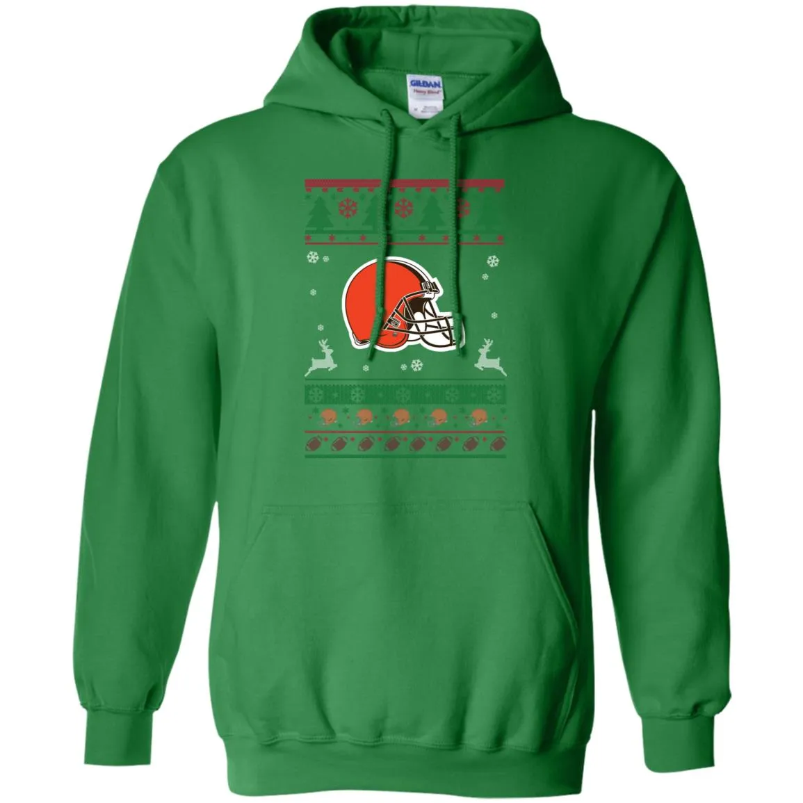 Cleveland Browns Logo Football Teams Ugly Christmas Sweater Men Pullover Hoodie