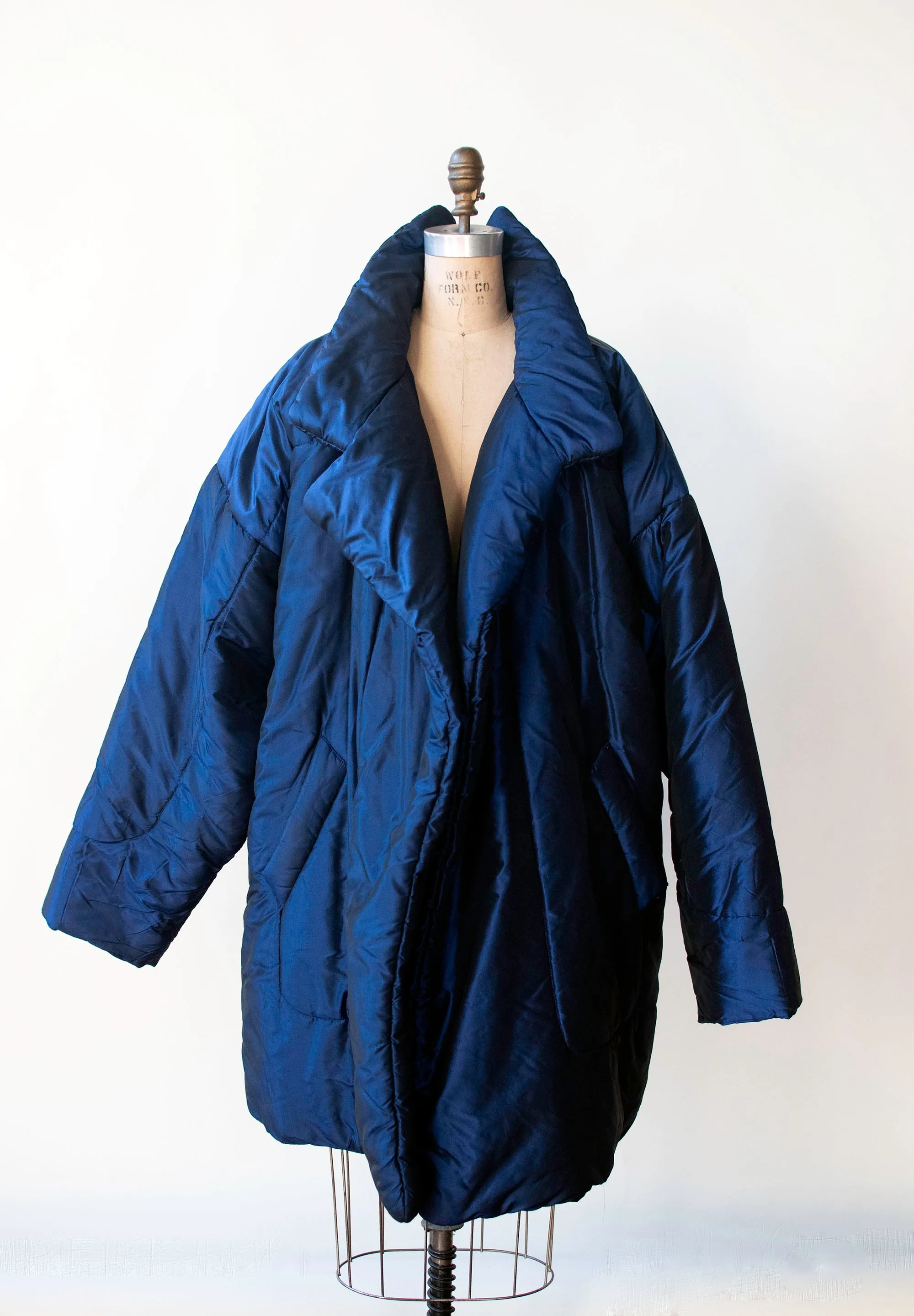 Cobalt Blue Sleeping Bag Coat | OMO Norma Kamali