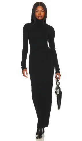 COTTON CITIZEN Verona Turtleneck Maxi Dress in Black