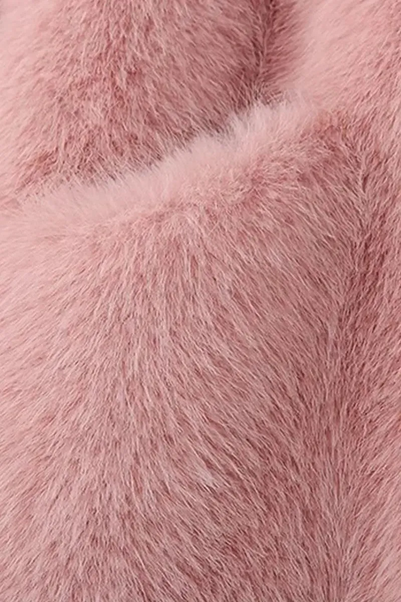 Cozy Faux Mink Fur Long Coat