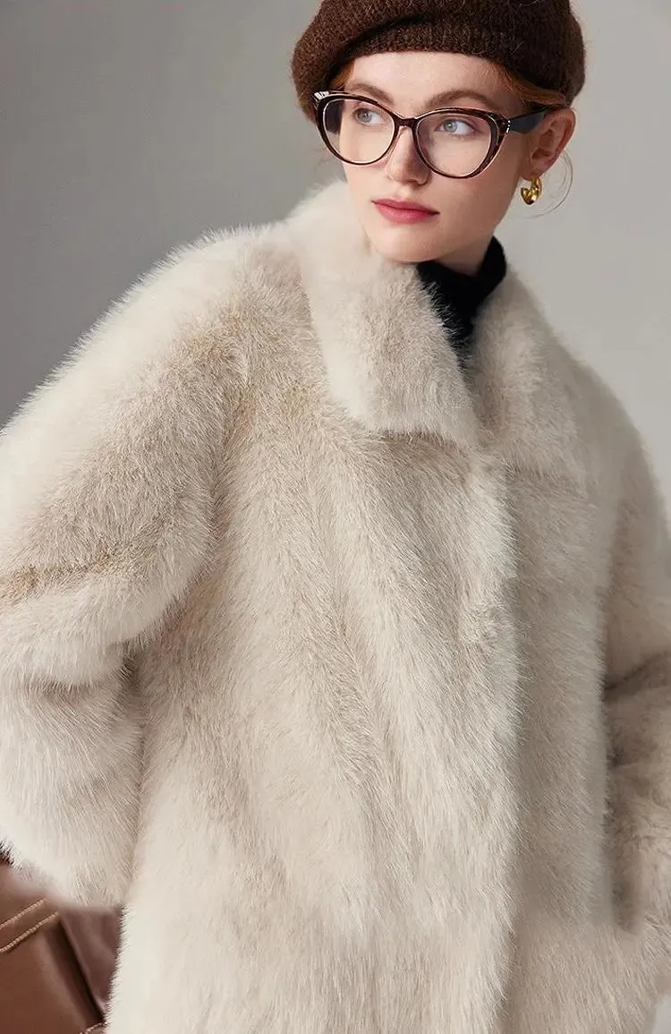 Cozy Faux Mink Fur Long Coat