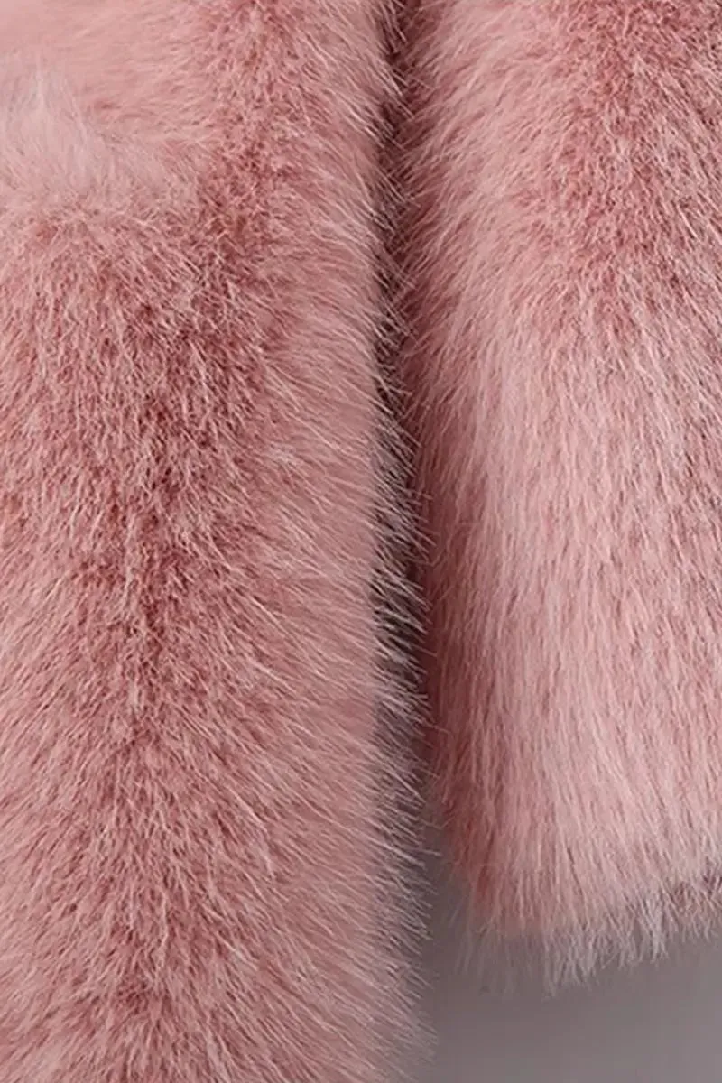 Cozy Faux Mink Fur Long Coat