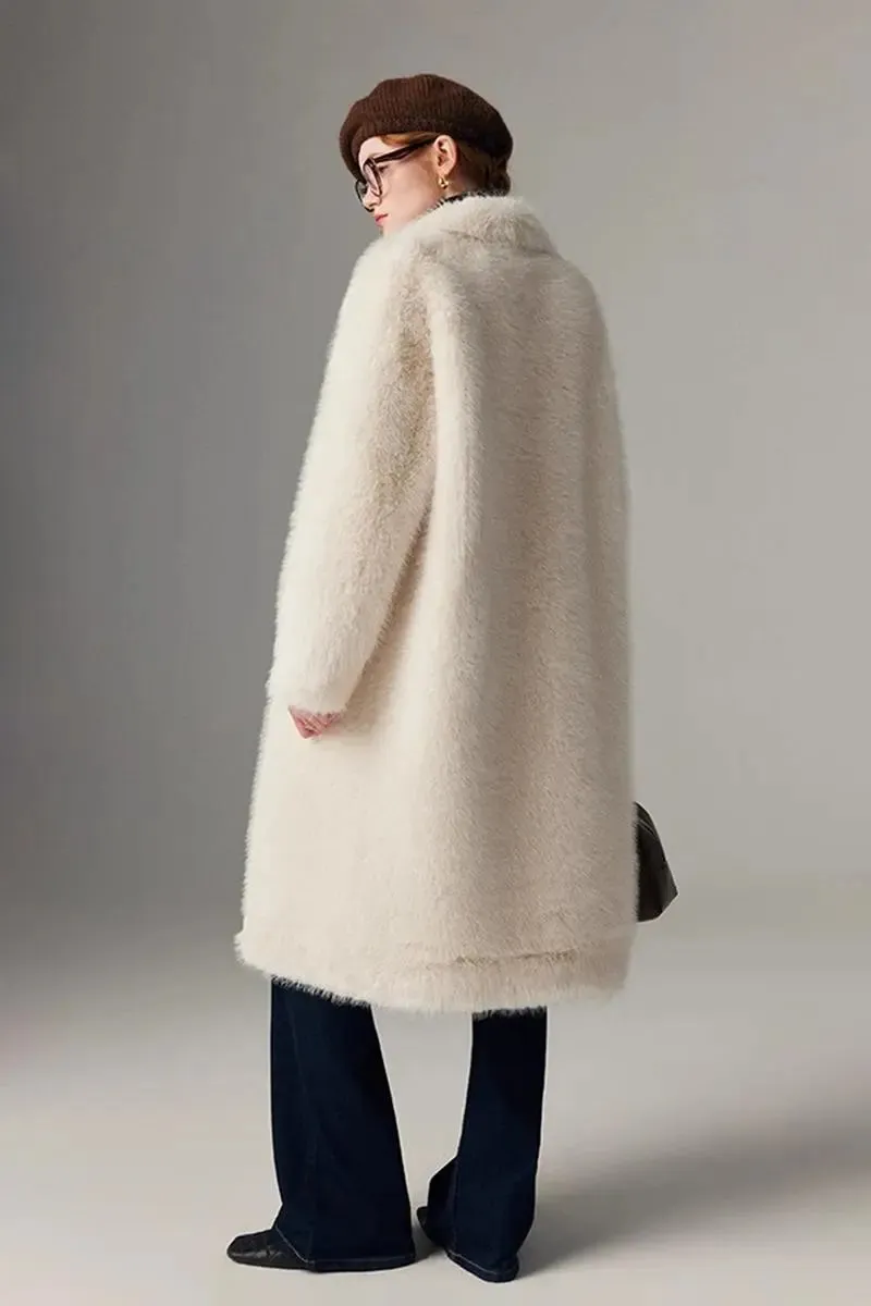 Cozy Faux Mink Fur Long Coat