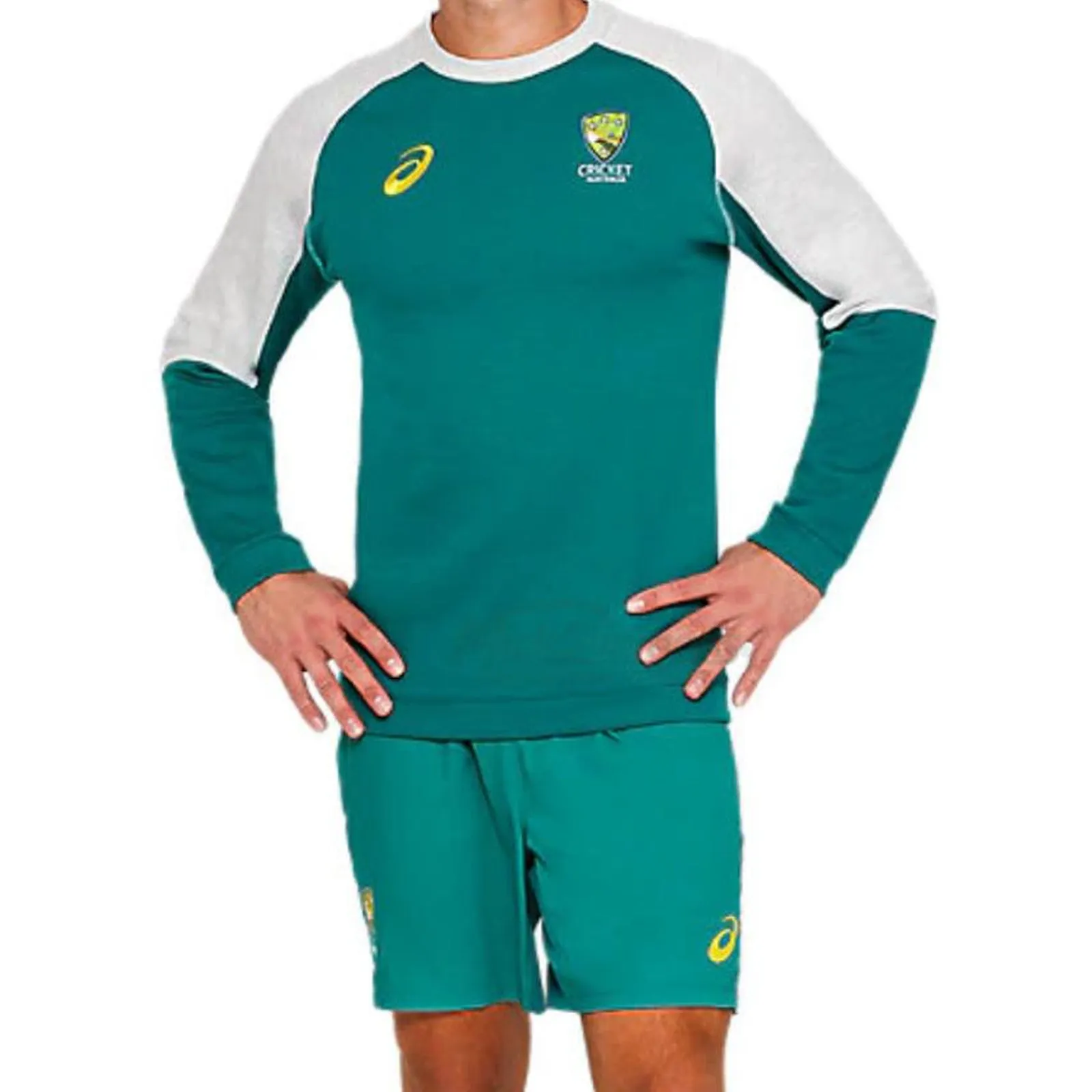 Cricket Australia Crew Fleece Sweater by Asics
