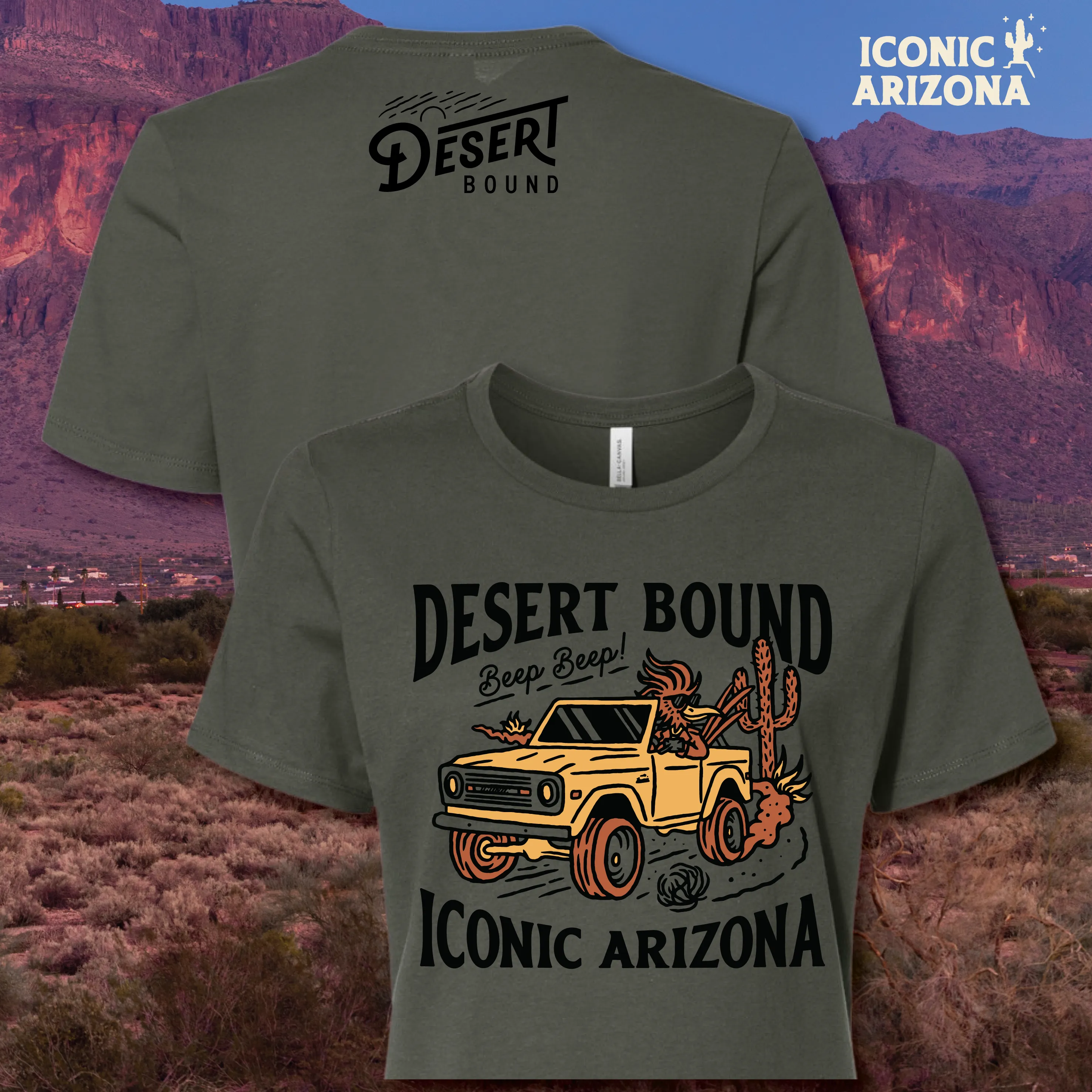 Desert Bound Ladies Crop Tee