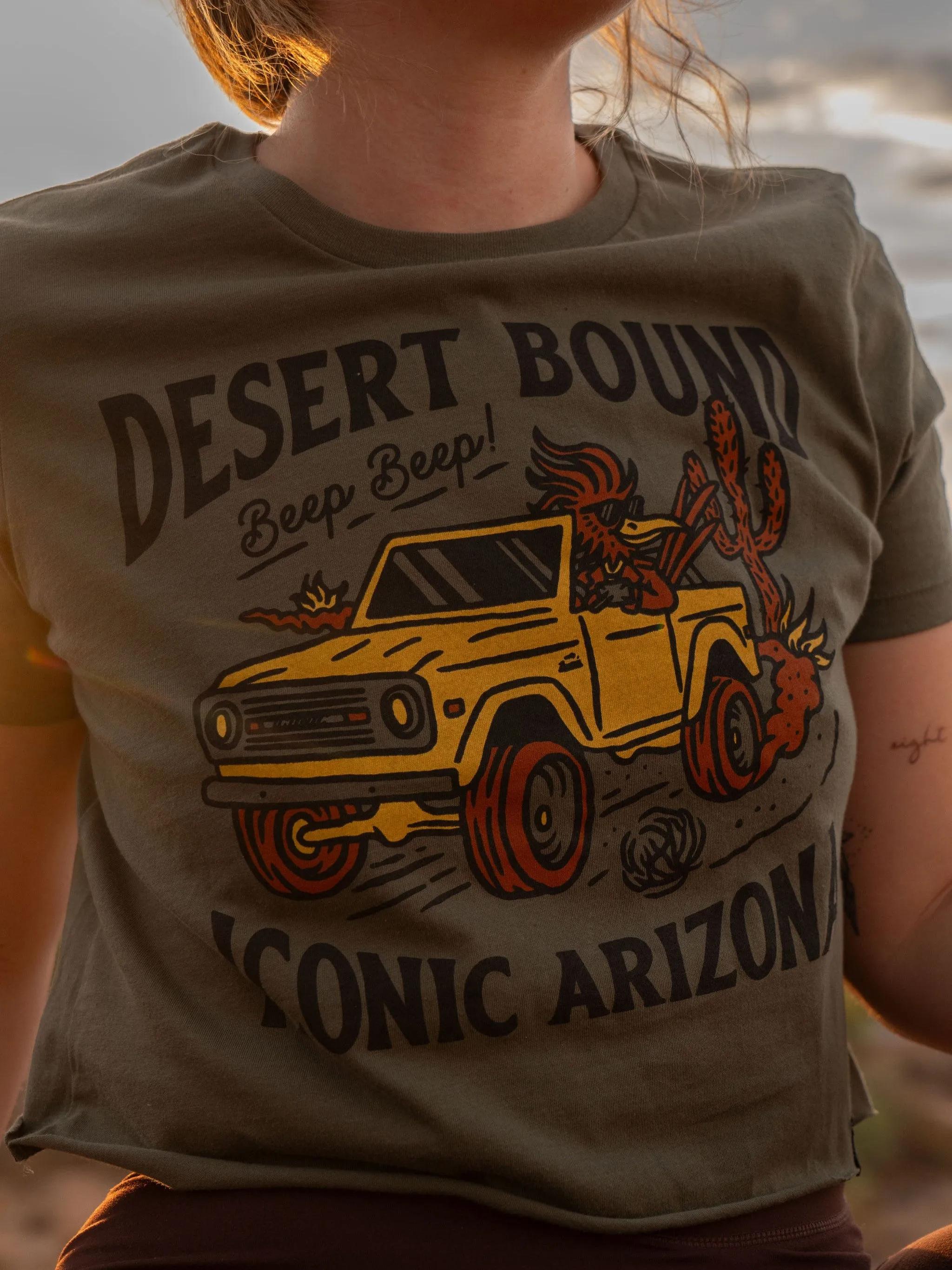Desert Bound Ladies Crop Tee