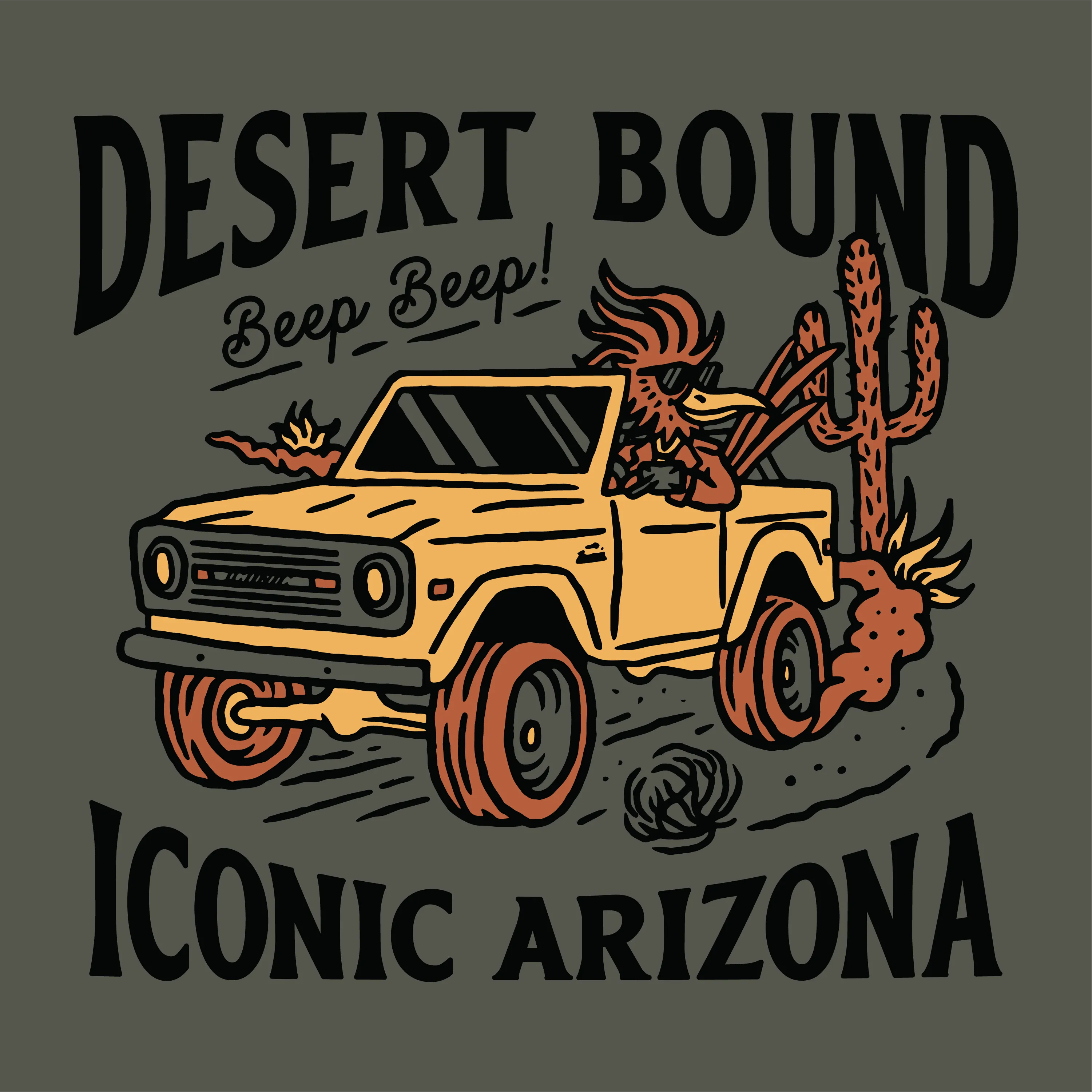 Desert Bound Ladies Crop Tee