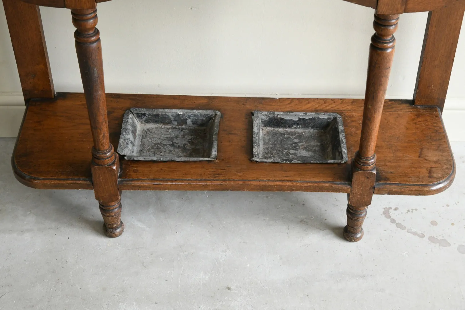 Edwardian Art Nouveau Oak Hall Stand