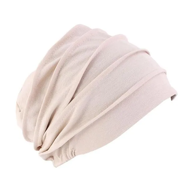 Elastic Cotton Tichel Haircover For Women