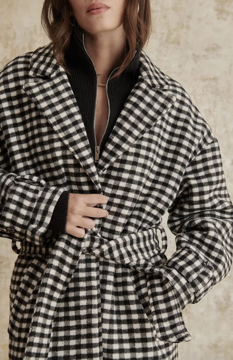 Festen Plaid Coat