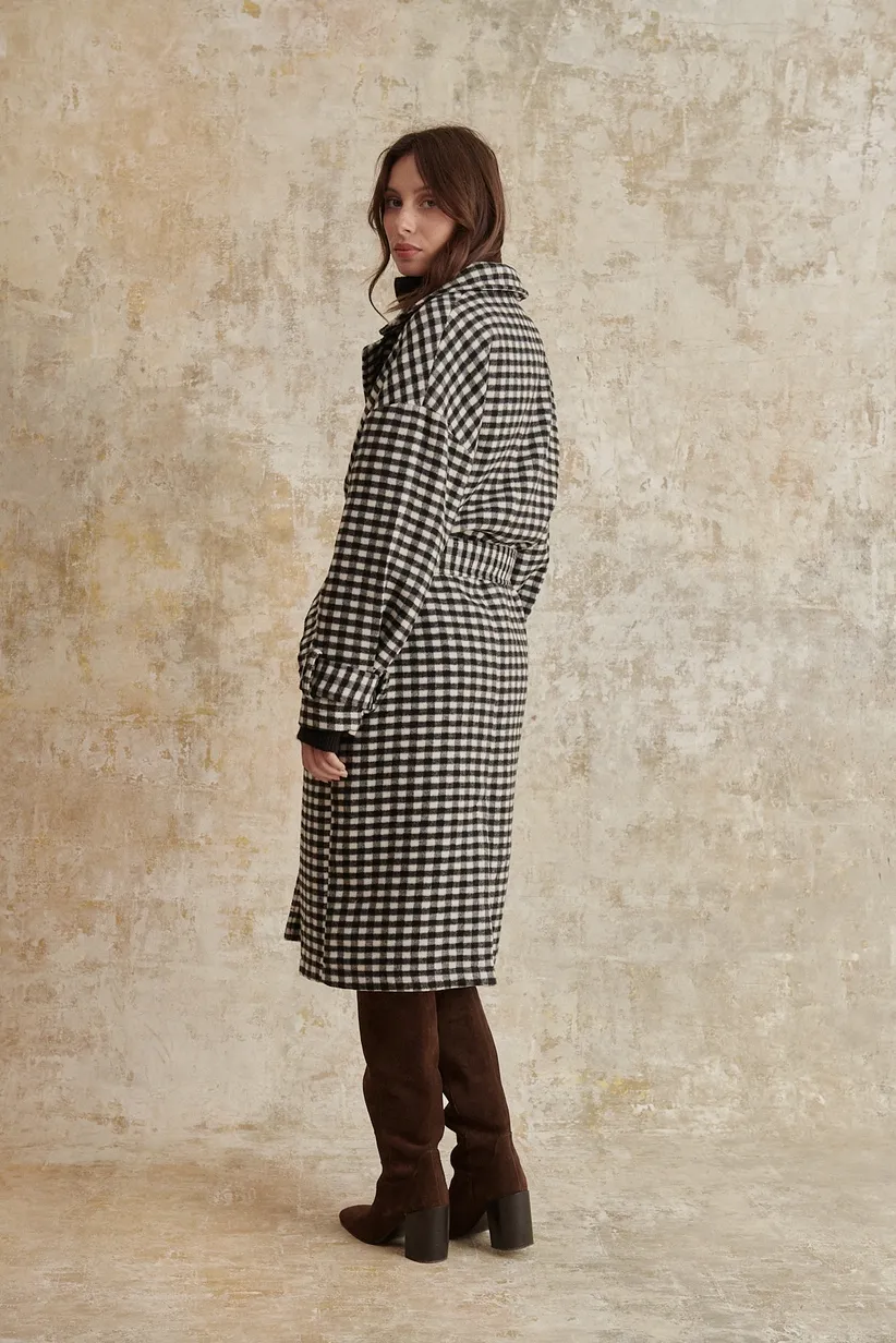 Festen Plaid Coat