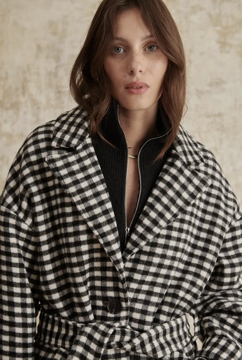 Festen Plaid Coat