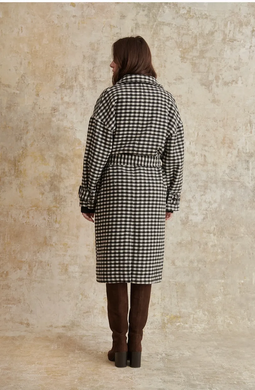 Festen Plaid Coat
