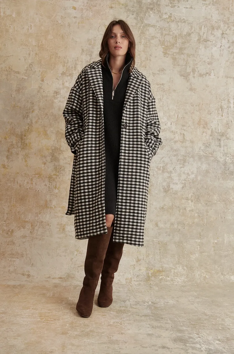 Festen Plaid Coat