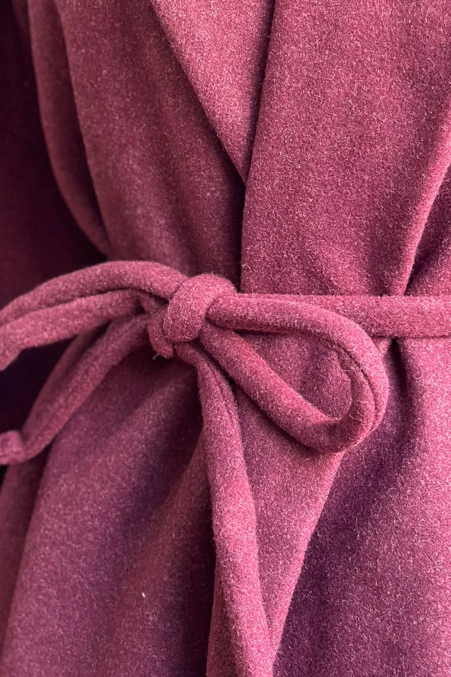 Final Sale Burgundy Wrap Coat by Compania Fantastica