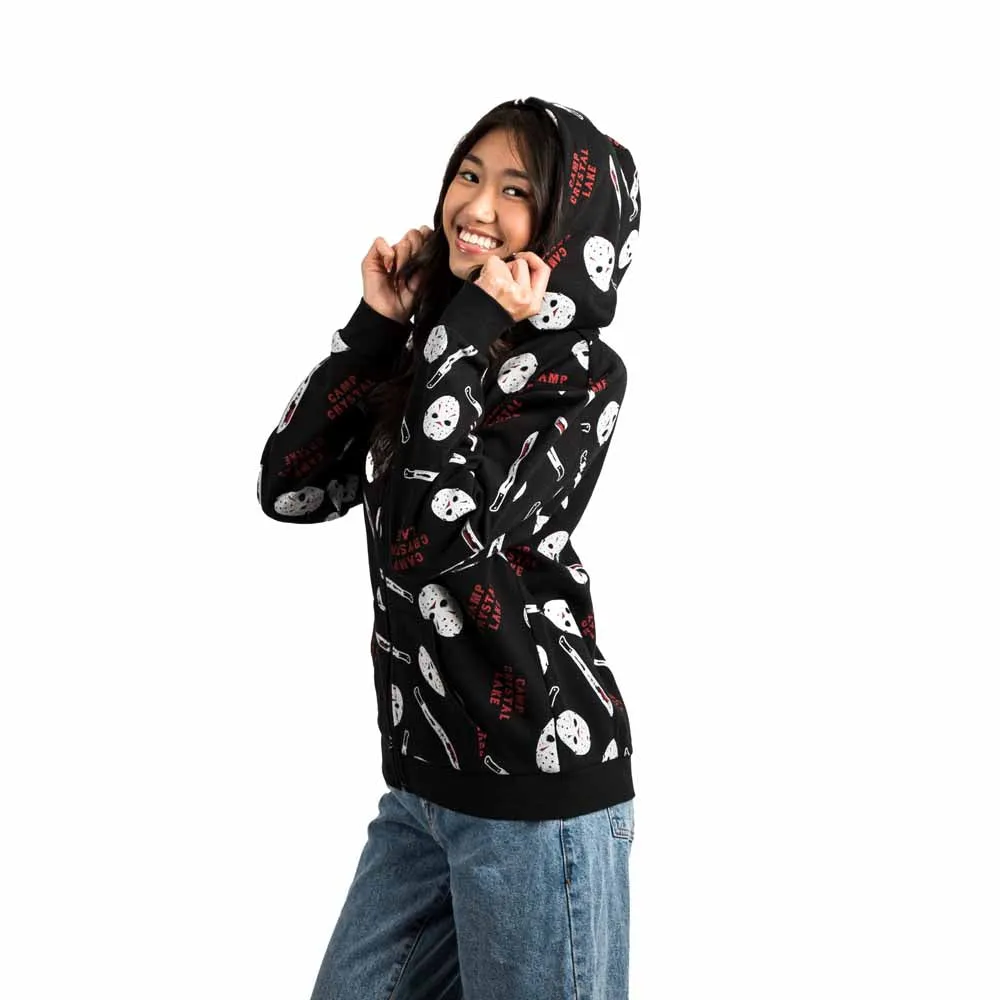 Friday the 13th Camp Crystal Lake Junior's Zip-Up Hoodie