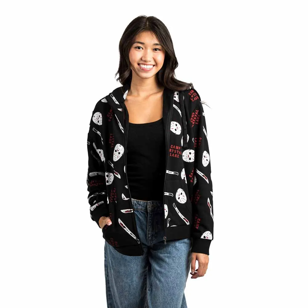 Friday the 13th Camp Crystal Lake Junior's Zip-Up Hoodie