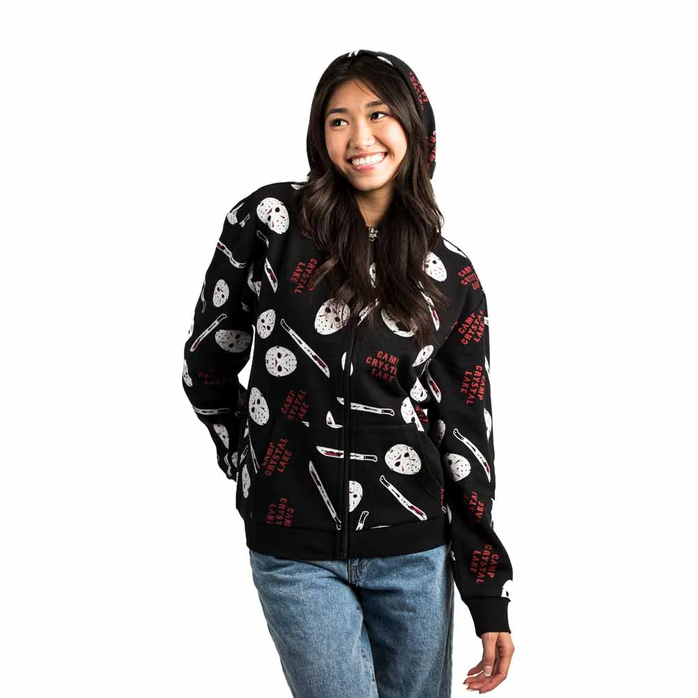 Friday the 13th Camp Crystal Lake Junior's Zip-Up Hoodie