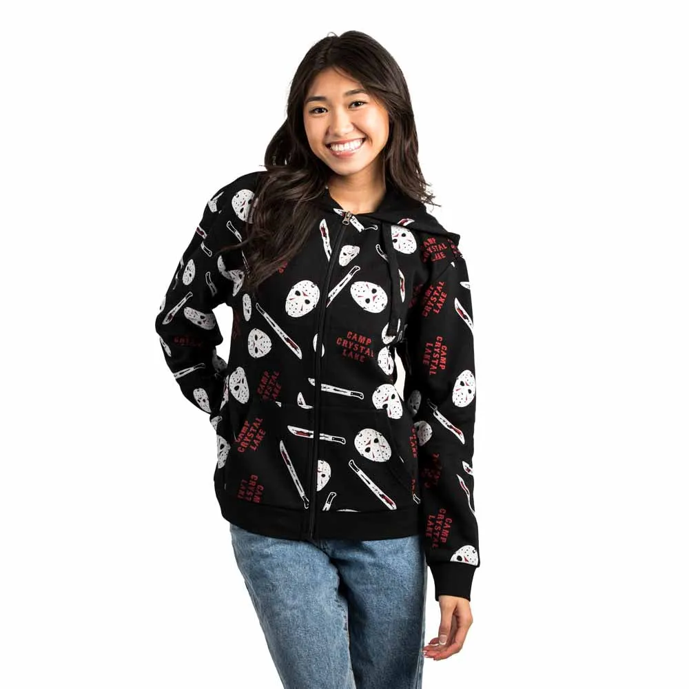 Friday the 13th Camp Crystal Lake Junior's Zip-Up Hoodie