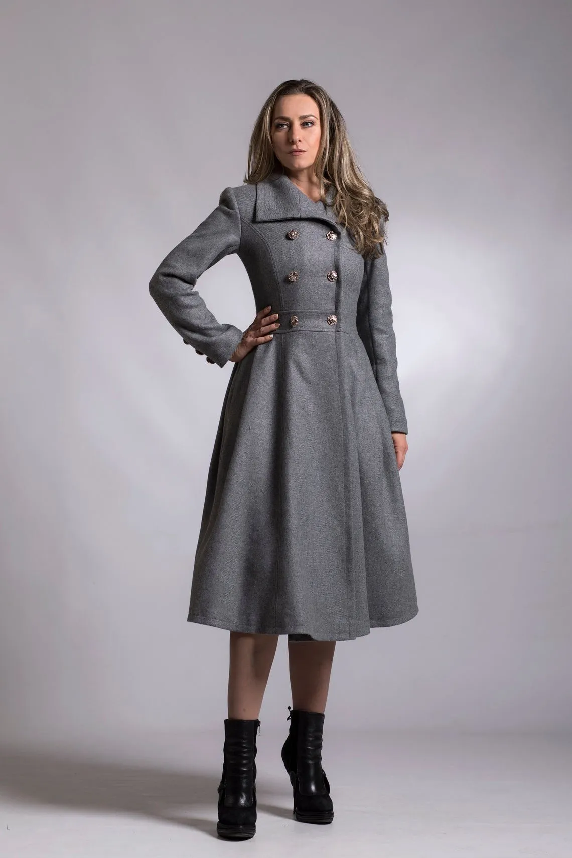 Gray Cashmere Coat