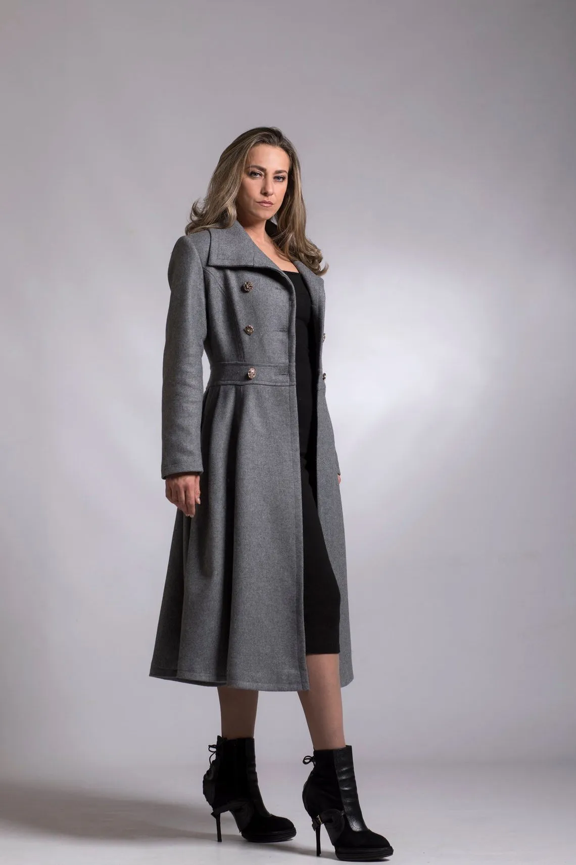 Gray Cashmere Coat