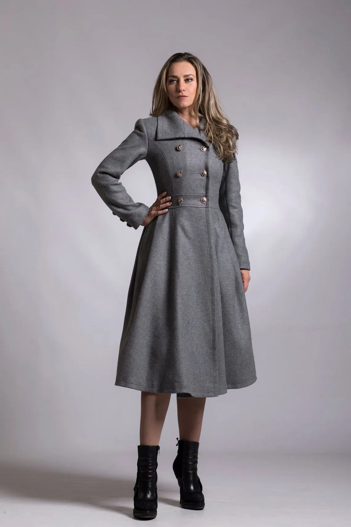 Gray Cashmere Coat