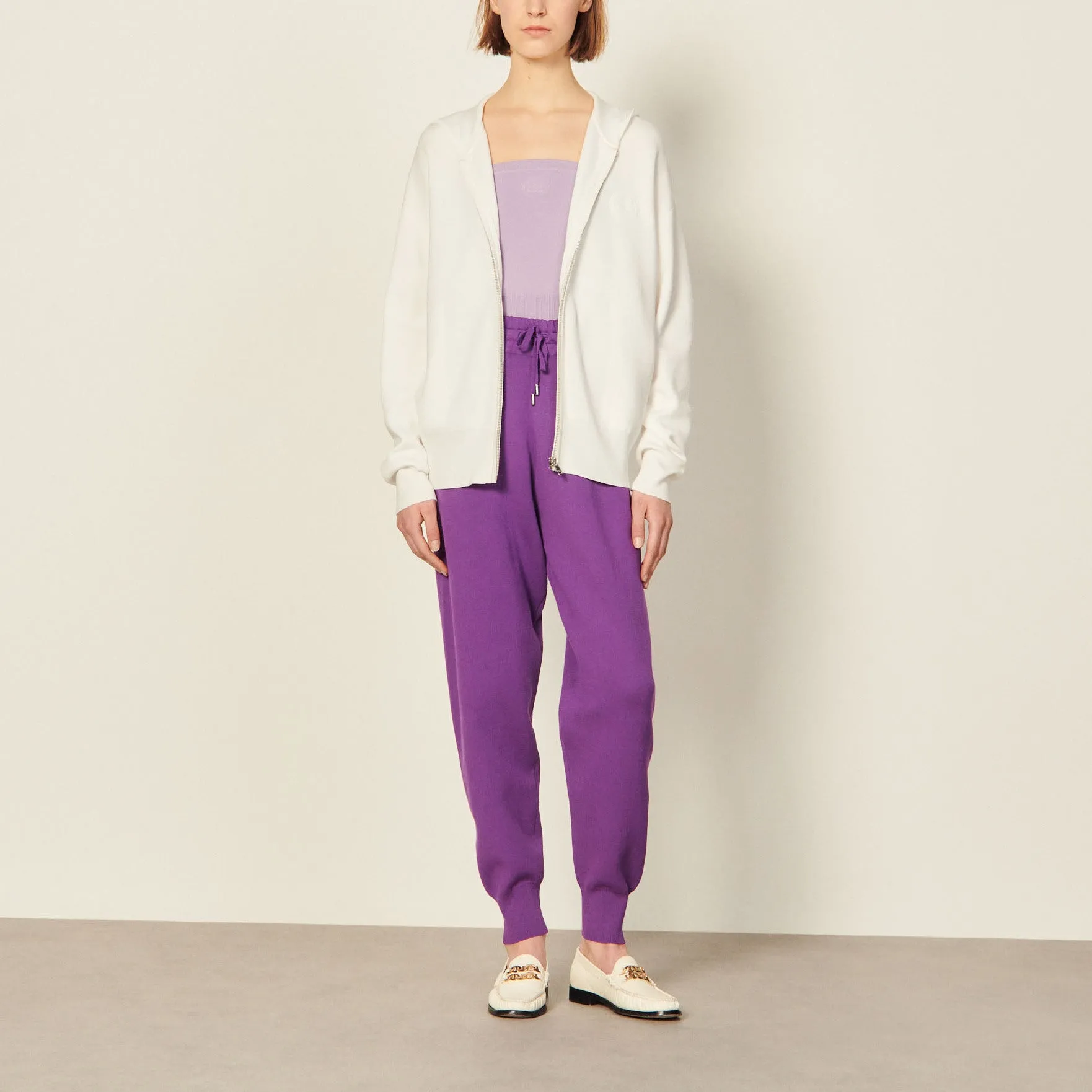 Hoodie zippé brodé